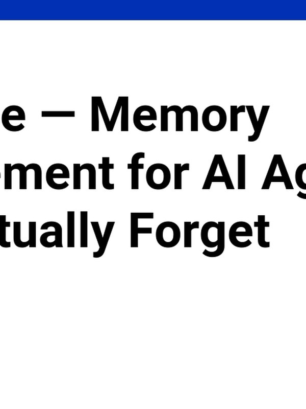 Pensieve — Memory Management for AI Agents That Actually Forget - DEV Community