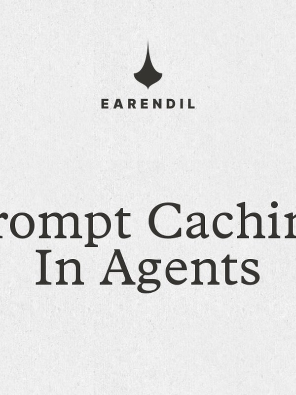 Prompt Caching In Agents | EARENDIL